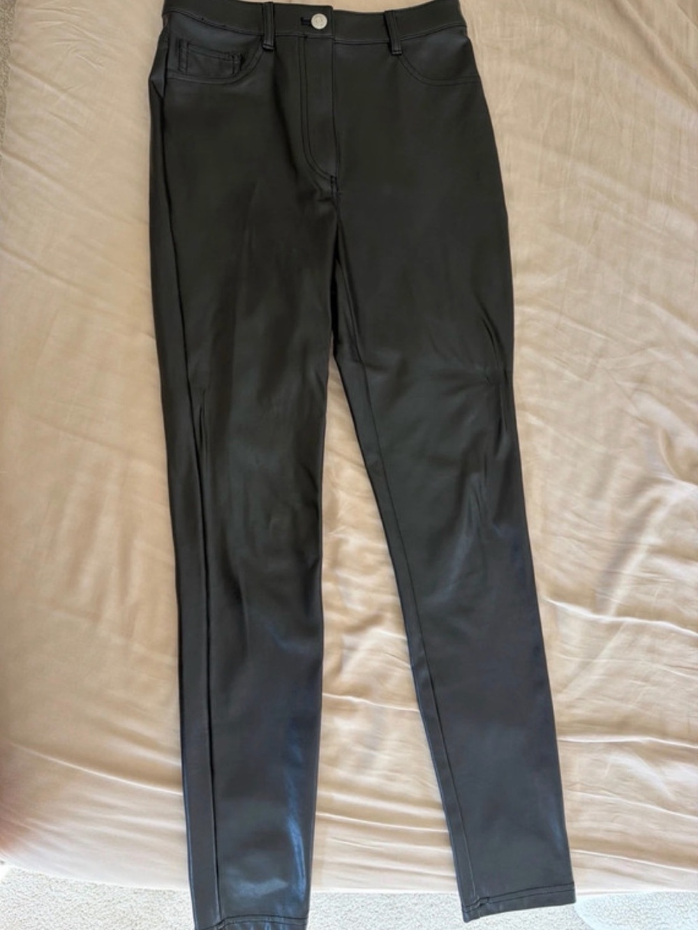 Wilfred Black Faux Leather Skinny Pants
